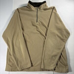 Northeast Outfitters Men's XL Beige Fleece Quarter Zip Pullover Mock Neck